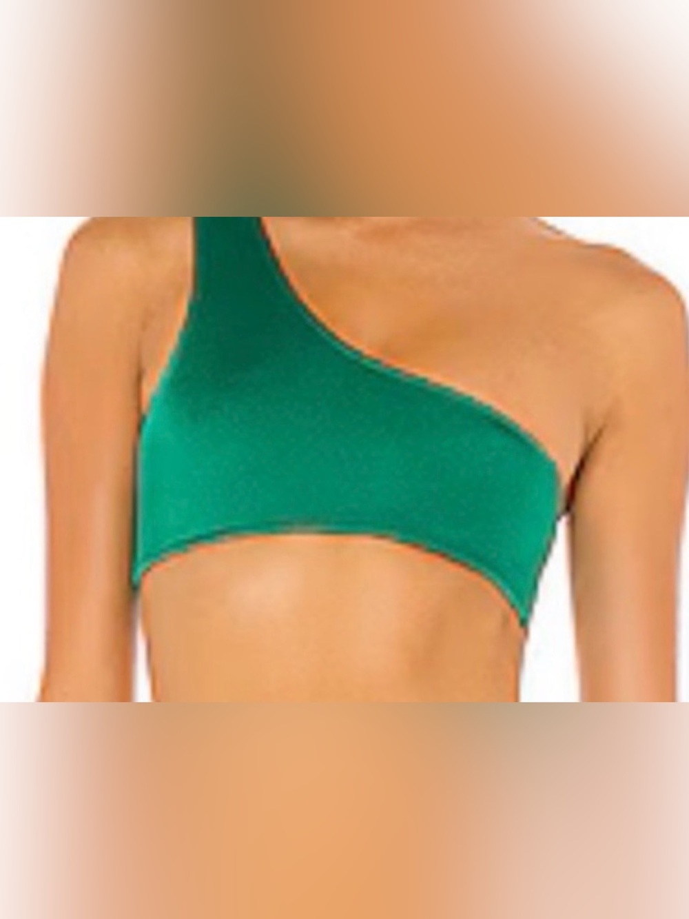Frankie's Bikinis Emerald One-Shoulder Swim Top